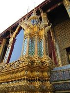 thai palace in gold tones