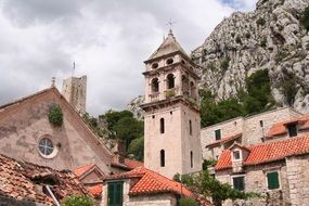 church at the foot of the rock in Croatia