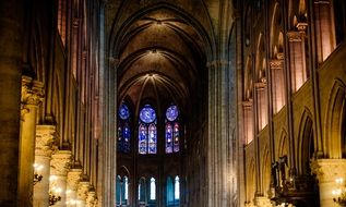 beautiful interior of Notre Dame de Paris