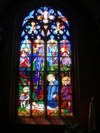 colorful glass in a church window