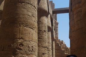 Egyptian temple with stone columns