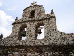 Church facade made of the stone