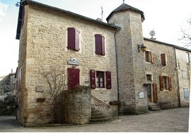post office in medieval building, france, Sainte-Eulalie-de-Cernon