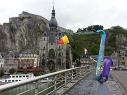 bridge near a church in belgium