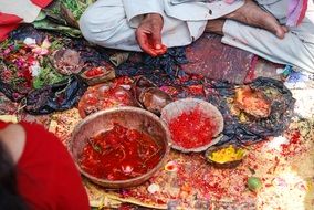 nepal colored spices