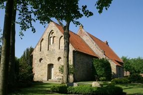 church in the countryside in nordfriesland