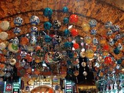 souvenirs on the market in Istanbul