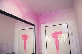 pink graffiti as an interior design