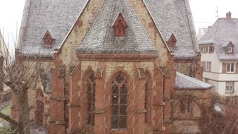 chapel on a church in the snow