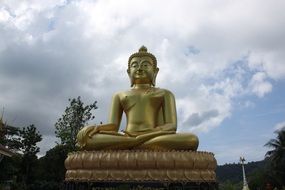buddha statue on island