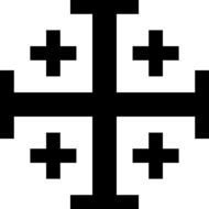 Black symbol of christian cross