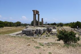 ruins of the temple of apollo in rhodes