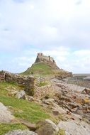 lindisfarne castle on holy island, uk, england