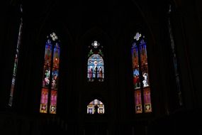 large and small stained glass windows