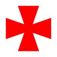 red Maltese cross, medieval symbol