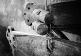 wooden religious details close-up