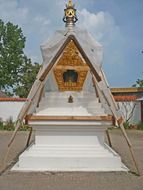 buddhist stupa under shed, denmark, rÃ¸dby
