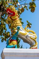 mythical creatures on the temple