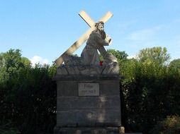 jesus christ on memorial stone