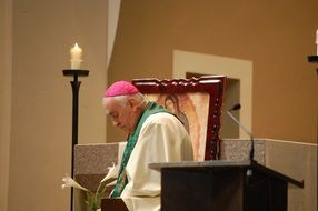 bishop recites a prayer