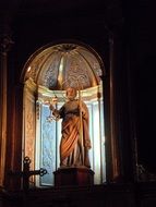 statue of Peter in the church