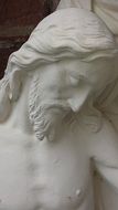 jesus like a white statue