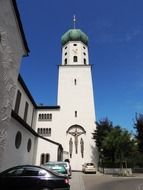 photo of a white church