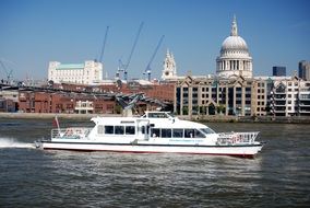 ship sails near st paul's cathedral