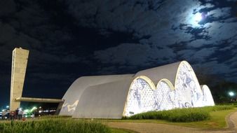 Pampula Church at night