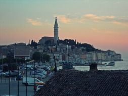 evening rovinj church