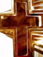 cross in brown design
