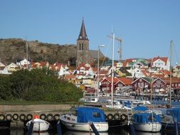 panorama of the Swedish town fjallbaka