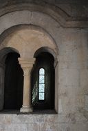 Arch in the Romanesque church