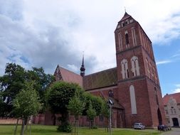 romanesque cathedral at summer, germany, gÃ¼strow