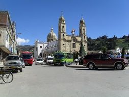 square in front of the church in colombia