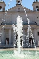 fountain in front of the church