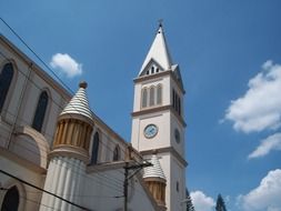 church tower with clock, brazil, são paulo