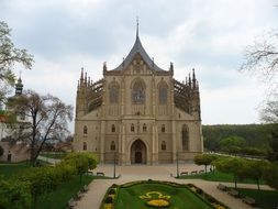 green yard in the church