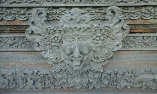 carving on the temple wall