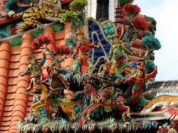 mythical animals in the temple, china