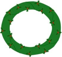 painted green christmas wreath