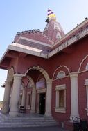 Pink Hindu Temple in Gujarat, India