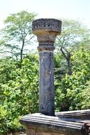 stone pillar like ancient ruins in sri lanka