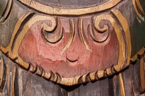 carving in the Bali temple