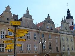 street signs in the city of Opole