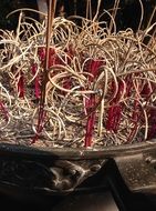 incense sticks in the temple