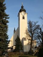 bell tower of Parish Church of St. Santa Claus, austria, Neuhofen