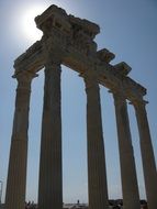 ruins of an ancient temple in the bright sun