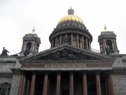 facade of St. Isaac's Cathedral in St. Petersburg