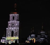 St. Sophia Cathedral in Kiev at night